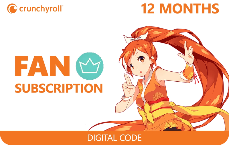 Crunchyroll 12 Months Fan Subscription